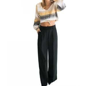 NEW FALCON PARK vera striped cropped sweater in multi